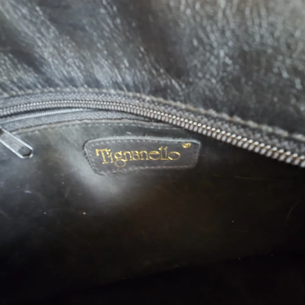 Tignanello Leather Laptop Tote, black